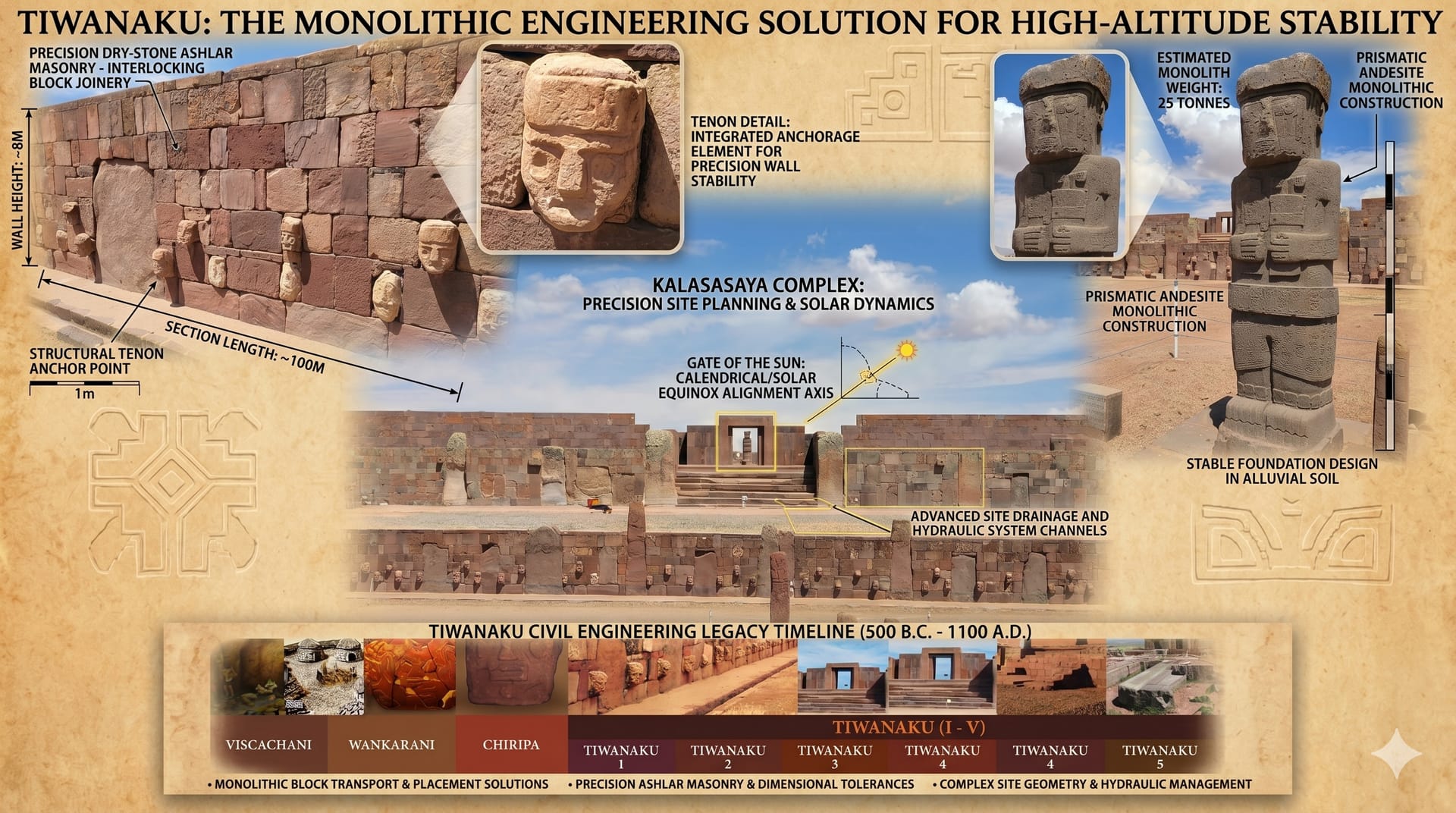 Tiwanaku, Bolivia — high-altitude monolithic engineering